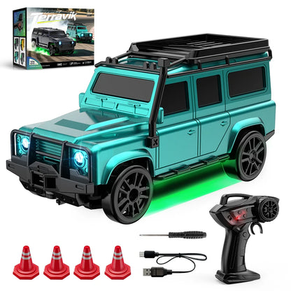 2.4G 4WD 1:64 RC Car High speed Tabletop Remote Control Car Mini Off-Road Climbing Car Mini GTR Racing Desktop Car Children Gift