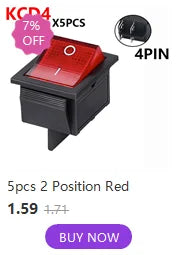 1 Stück Ein/Aus SPST runder wasserdichter LED-Wippschalter für Boote, 12 V, 220 V, Ein-/Aus-Schalter, Ein-/Ausschalten von тумpligр Lire.