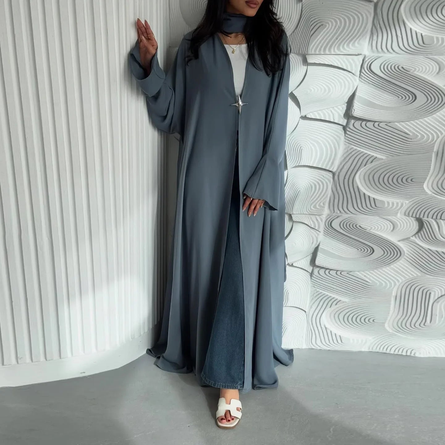 Muslim Dress Women Kimono Cardigan Dubai Open Abaya Turkey Kaftan Eid Djellaba Islam Clothing Robe Kebaya Caftan Marocain Femme.