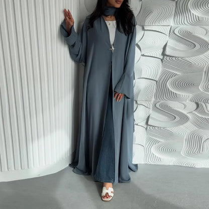 Muslim Dress Women Kimono Cardigan Dubai Open Abaya Turkey Kaftan Eid Djellaba Islam Clothing Robe Kebaya Caftan Marocain Femme.