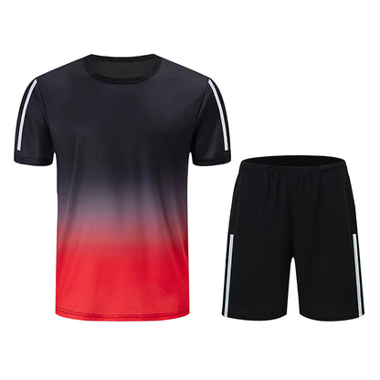 2pcs Summer Men's Quick drying Sports Suit Loose And Comfortable Round Neck Short Sleeved T-shirt Versatile Running Pocket Short.