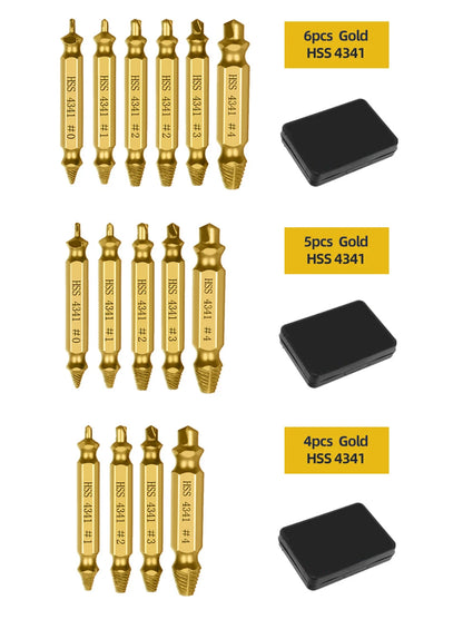 TOOLEYE Beschädigte Schraube Extractor Set Zentrum Bohrer Set Holzbearbeitung Werkzeuge Gebrochene Bolzen Extractor Schrauben Schrauben Entferner Extractor