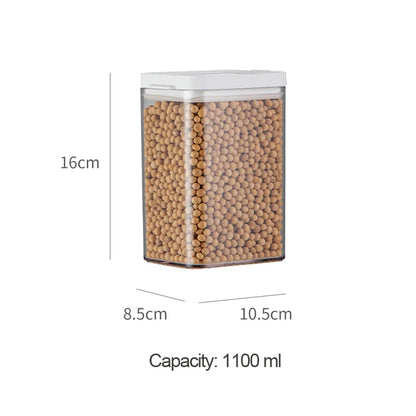 Kitchen Storage Pots, Food Storage Box for Rice Cereal,Pasta,Snacks, Food containers, Flip & Sealed & leak-proof.