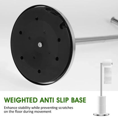 Badezimmer-Papierhandtuchhalter, vertikaler Toilettenpapierhalter aus Edelstahl, perforationsfreier, bodenstehender Toilettenpapierhalter