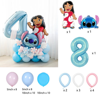 Lilo & Stitch Themenballons Sitich Aluminiumfolienballon Kindergeburtstag Party Dekoration Babyparty Geschenke Zubehör.