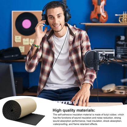 1Pc Acoustic Foam Self-adhesive Egg Sound Insulation Panels High Density for Studio KTV Office Wall Panels