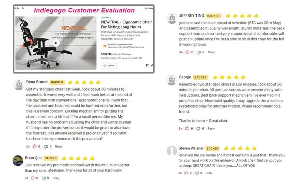 Newtral Stuhl Pro nt002 adaptive untere Rückenlehne ergonomischer Stuhl, verstellbare Armlehne Kopfstütze Fuß stütze, 4d Mesh