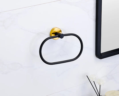 Badezimmer-Hardware-Set aus gebürstetem Gold, Handtuchhalter aus Edelstahl 304, Handtuchring, Toilettenpapierhalter, Kleiderhaken, Badezimmer-Zubehör