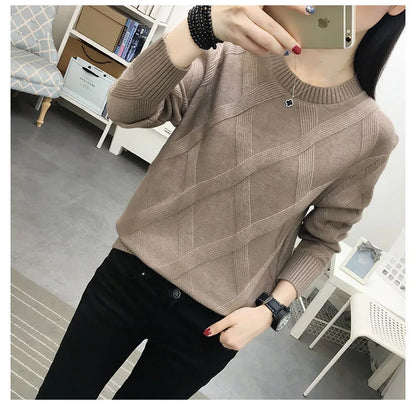 Frau Langarm Top Neue Rundhals Pullover Frauen Bodenbildung Shirt Casual Frühling Herbst Außerhalb Tragen Pullover Pull Femme.