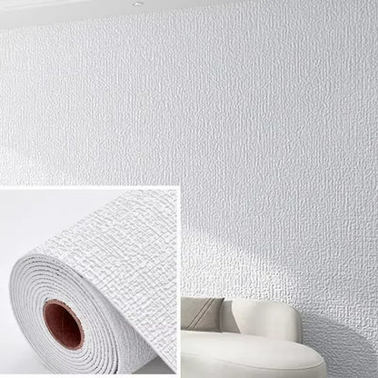 3D Linen Foam Wall Stickers Self-adhesive PVC Thickened Waterproof Background Wall Renovation Wallpaper for Bedroom Living Room