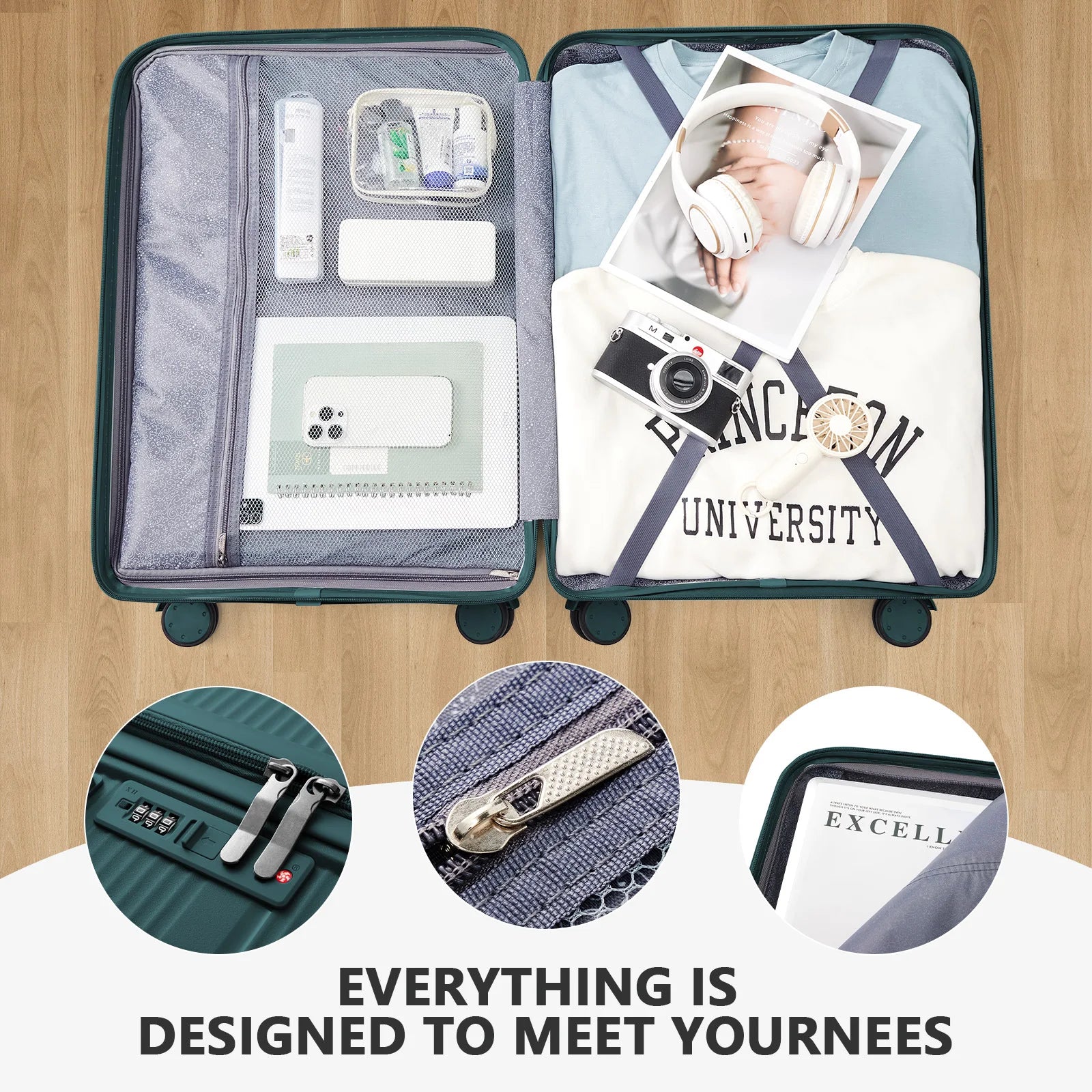 2024 Neues Design Reisekoffer Rollend, Damen Herren Handgepäck Reise Trolley 20 Zoll, Boarding Cabin Gepäck Koffer 24 28''.