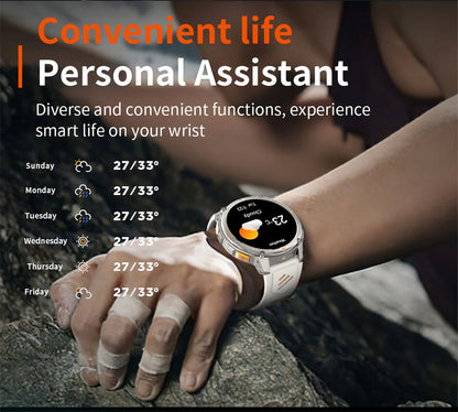 2025 New Military T-Rex 3 Smart Watch Men 1100mAh Battery AMOLED  IP68 Waterproof Outdoor Compass Bluetooth CallSport Smartwatch