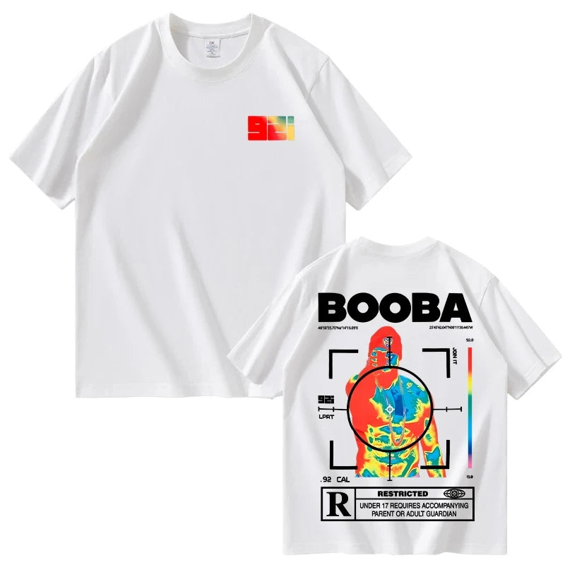 B2O T-shirts Men Fashion BOOBA Printed Short Sleeve T Shirt Women Casual Harajuku Streetwear Tee Tops.