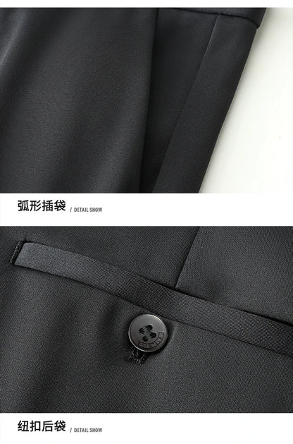 Top Quality New Brand Casual Fashion Long Pants Business Hight Stretch Straight Comfortable Korean Trousers Men Clothing