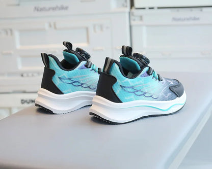 Tenis Child Shoe Casual Sneaker for Boy Kid Shoe for Girl Rotating Buttons Running Shoe for Girl Soft Sole Mesh Braeathable Shoe