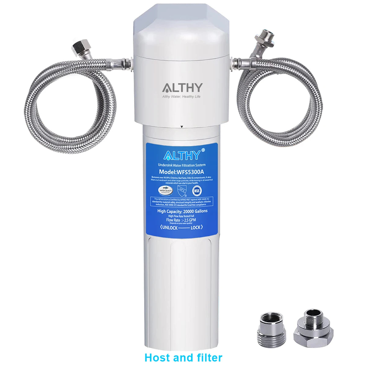 ALTHY Under Sink Drinking Water Filter Purifier -NSF/ANSI Certified Direct Connect Under Counter Drink Water Filtration System.