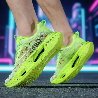 New Soft Sole Cushioning Men's Running Shoes for Women High-quality Road Jogging Shoes Light Comfy Sneakers Reflective Night Run