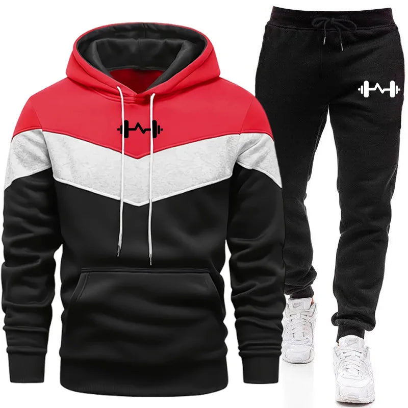 2025 Men's Set Hot Sales Tracksuit Sportswear Man Jogging Fashion Sports Suits Daily Hoodie Comfortable Sweatshirt Tricolor Mens.