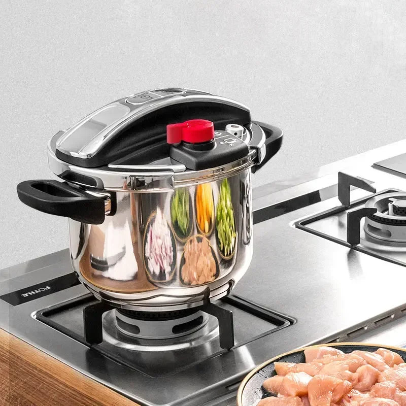 MOEYE 4/6L Pressure Cooker Multifunctional Pressure-Limited Explosion-proof Pressure Cooker Stainless Steel Kitchen Pressure Pot.