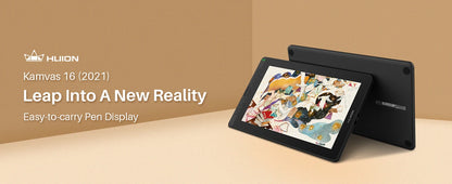 HUION New Arrival Kamvas 16(2021) Graphics Drawing Monitor Battery-free Digital Pen Tablet For Win/MAC And Android 120%s RGB.