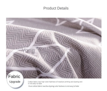 3PC 100% Cotton Duvet Cover Set Striped Printing 1PC Duvet Cover 2PC Pillowcase Cotton Soft Skin Friendly Bedding.