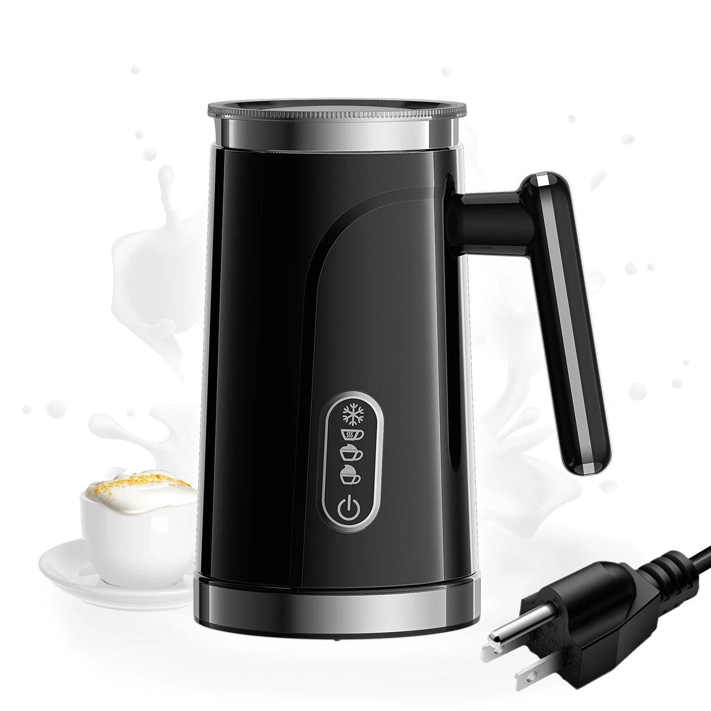 BioloMix,4 in 1 Automatic Hot and Cold Milk Frother Warmer for Latte, Foam Maker, Hot Chocolates, Cappuccino.