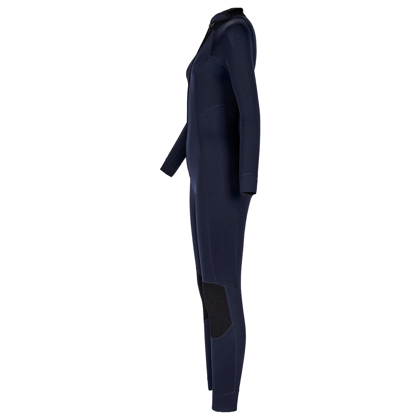 Women 3mm Neoprene One-Piece Thermal Wetsuit Mock Neck Long Sleeve Front Zipper Jumpsuit for Swimming Surfing Snorkeling Diving.