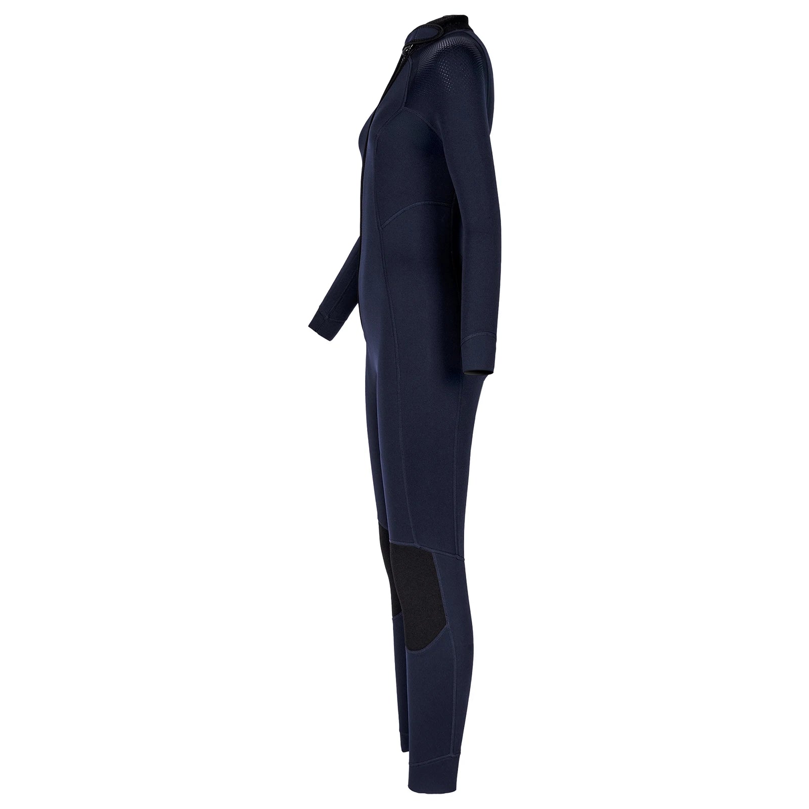 Women 3mm Neoprene One-Piece Thermal Wetsuit Mock Neck Long Sleeve Front Zipper Jumpsuit for Swimming Surfing Snorkeling Diving.