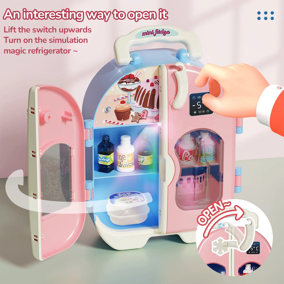 Simulated Kitchen Toy Play Set Miniature Food Pretend Play House Appliance Laundry Cookware Children Role-Playing Toys Girl Game.