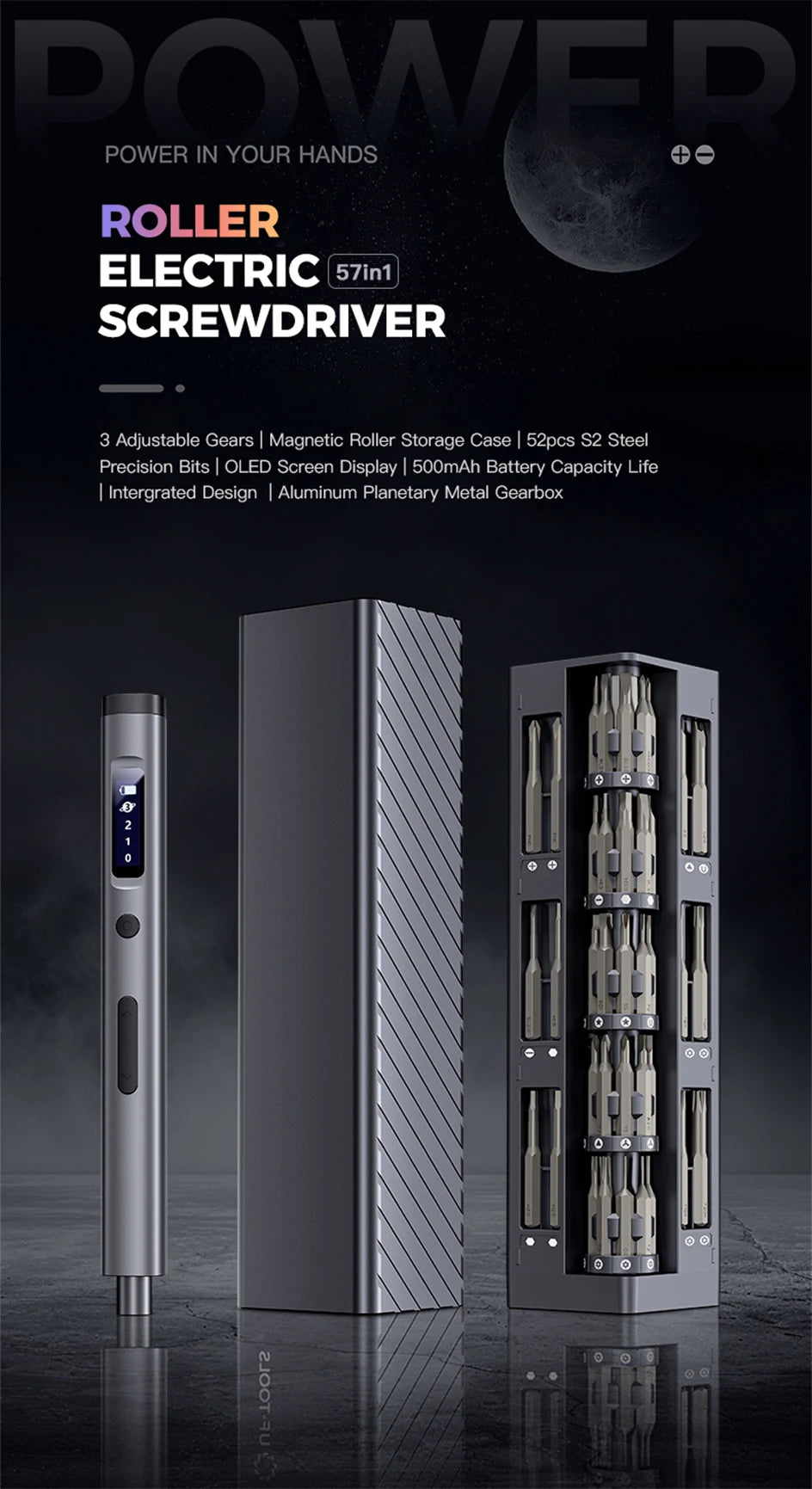 57-in-1-Elektrowerkzeug-Sets, wiederaufladbar, Präzisions-Elektroschrauber-Set, kabellos, Mini, kleine Bits, kabellose Reparatur von mobilen Zellen, Neu