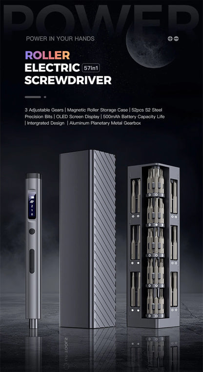57-in-1-Elektrowerkzeug-Sets, wiederaufladbar, Präzisions-Elektroschrauber-Set, kabellos, Mini, kleine Bits, kabellose Reparatur von mobilen Zellen, Neu