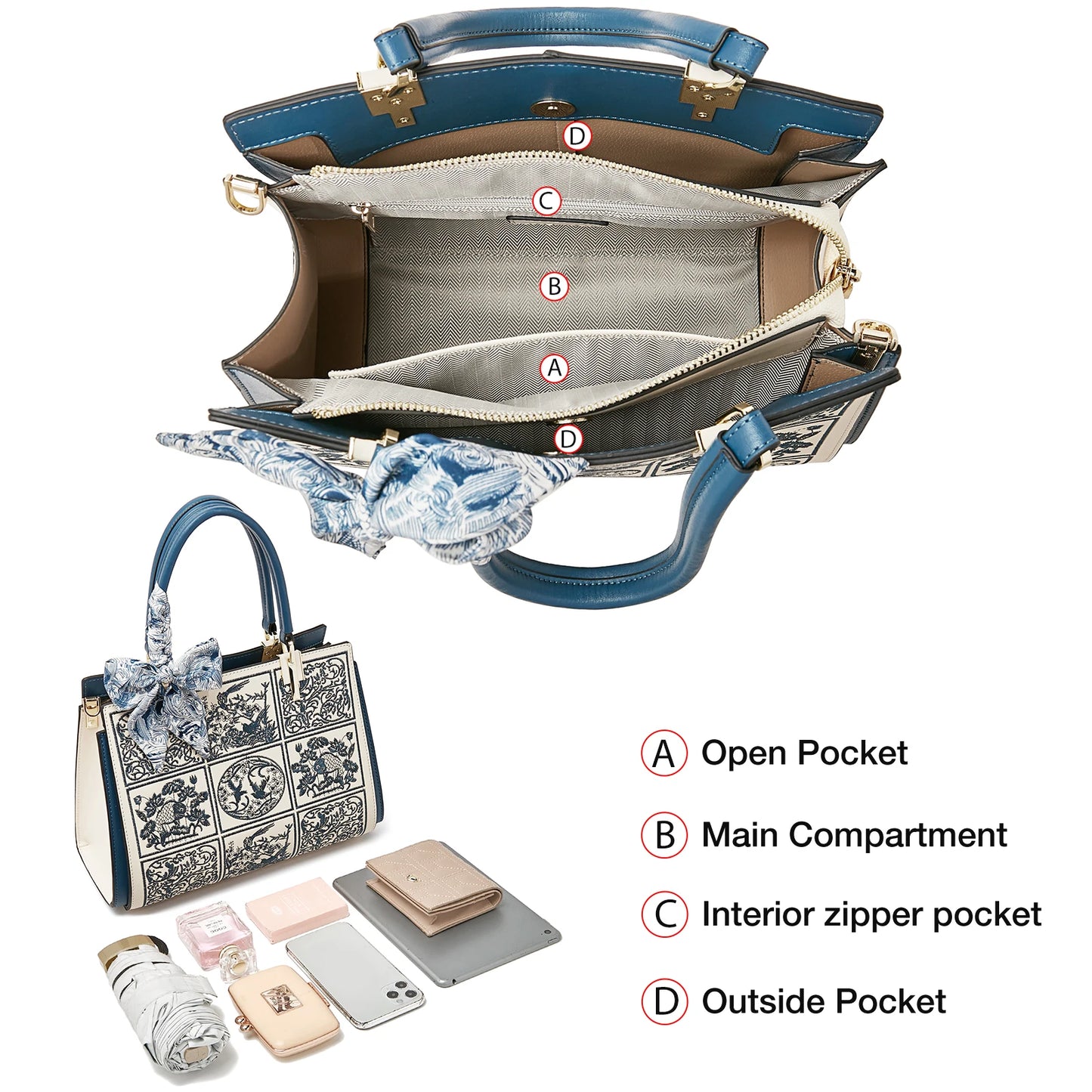 FOXER Split Leather 2025 Autumn Winter New Large Tote Handbag Women's Shoulder Bag Chinese Classic Embroidery Best Gift for Mom.