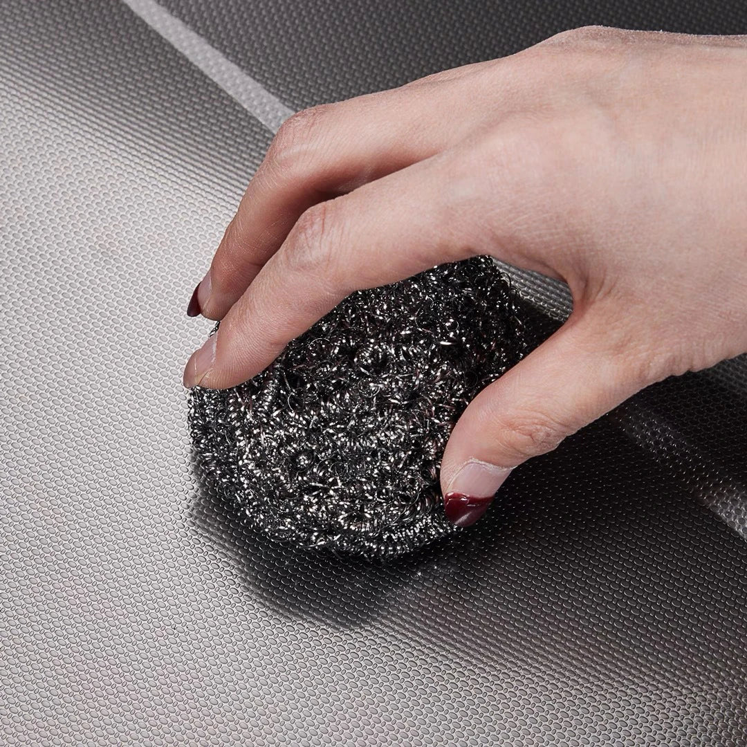 Stainless Steel Kitchen Sink Household Rice Grain Pattern Large Single Slot Wear Resistant Wash Dish Bowl Countertop Basin