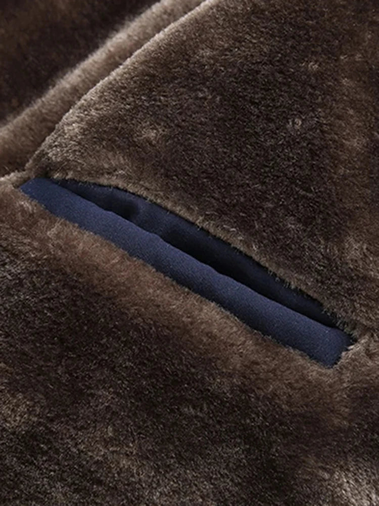 2024 New Men's Padded Cotton Clothing Fashion Casual Solid Color Windproof Lapel Long-Sleeved Jacket Street Beat Men's