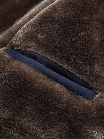 2024 New Men's Padded Cotton Clothing Fashion Casual Solid Color Windproof Lapel Long-Sleeved Jacket Street Beat Men's