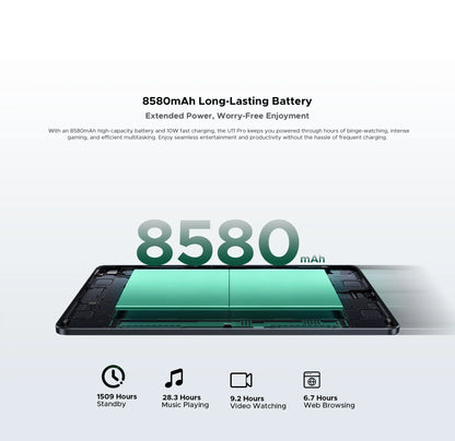 Global Version DOOGEE U11 Pro Android 15 Tablet 30GB(6+24) 256GB 11" HD 90Hz Display 8580mAh Battery Unisoc T7200 Widevine L1