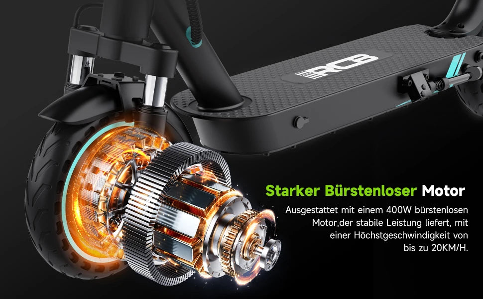 RCB EV85F (ABE) Adult EScooter 400W Motor Foldable E-Scooter 36V 7.8AH 8.5” Road Tire Commuting Electric Scooter.