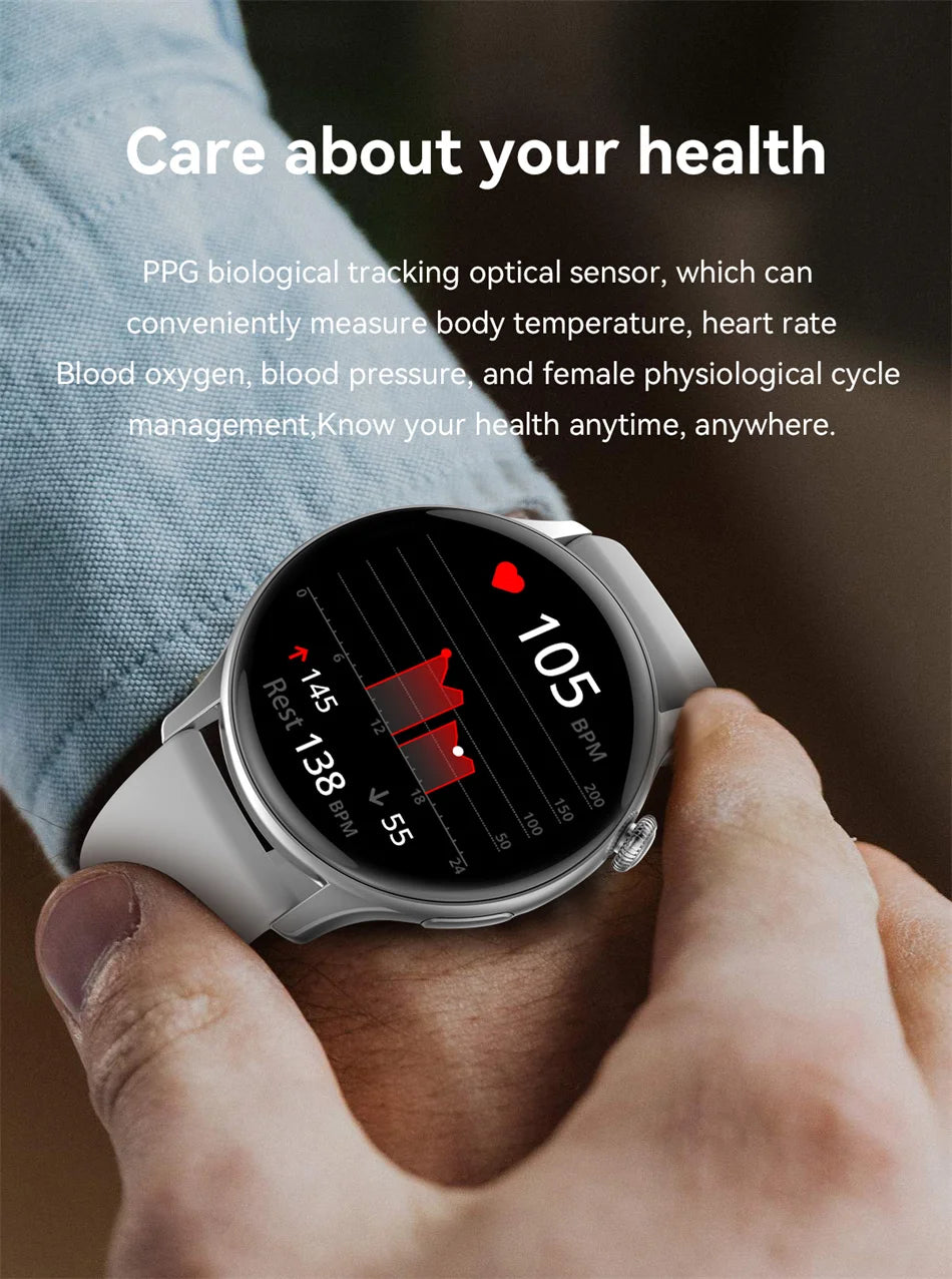 2025 NFC Smart Watch Amoled HD GPS Track Sports Heart Rate Bluetooth Call Waterproof Ladies Women Smartwatch For Huawei Xiaomi.
