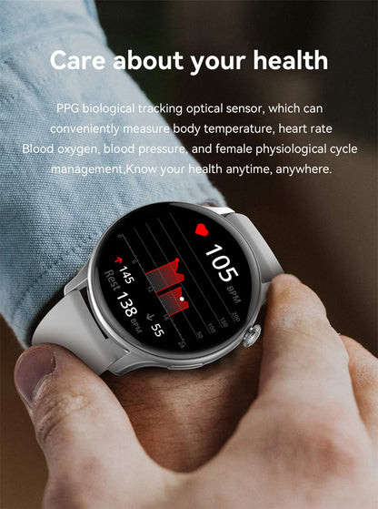2025 NFC Smart Watch Amoled HD GPS Track Sports Heart Rate Bluetooth Call Waterproof Ladies Women Smartwatch For Huawei Xiaomi.