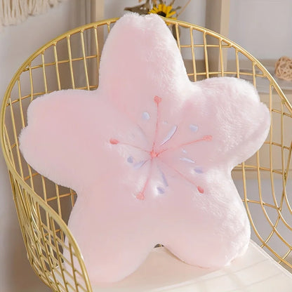 Super Soft Cherry Blossom Flower Pillow, Princess Style Love Pillow for Living Room, Adult, Cute Niche Gift for Valentine's Day.