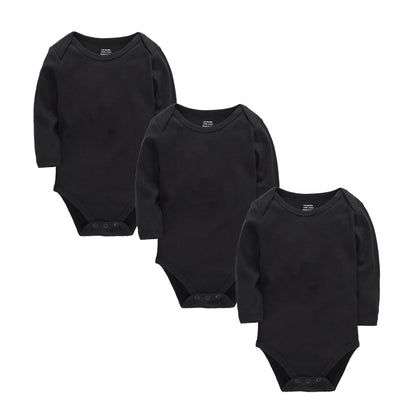 Honeyzone 3PCS Schwarz Baby Jungen Kleidung Sets Langarm Body Baumwolle Weiche Overalls Unterwäsche Neugeborenen Loungewear Infant Outfit.