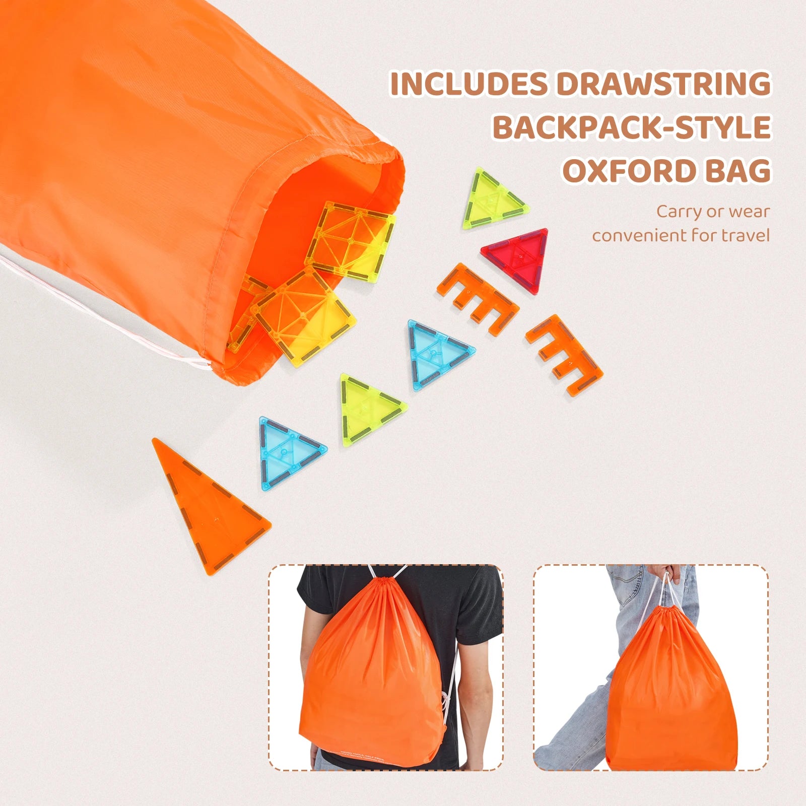 SucceBuy 180PCS Magnetic Building Blocks Construction Children Magnet Tiles Montessori Educational Toys for Kids Birthday Gifts.