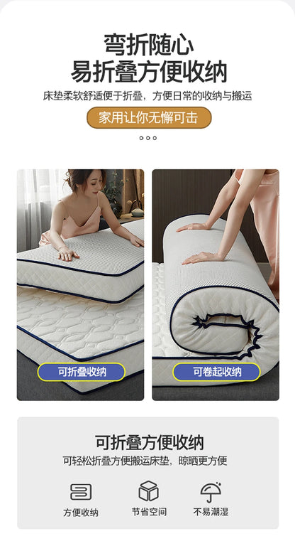 Latexmatratzen für zu Hause, Tatami-Matten, gepolstert zur Miete, dünne Polster für Einzel- und Doppel-Studentenwohnheime, verdickt