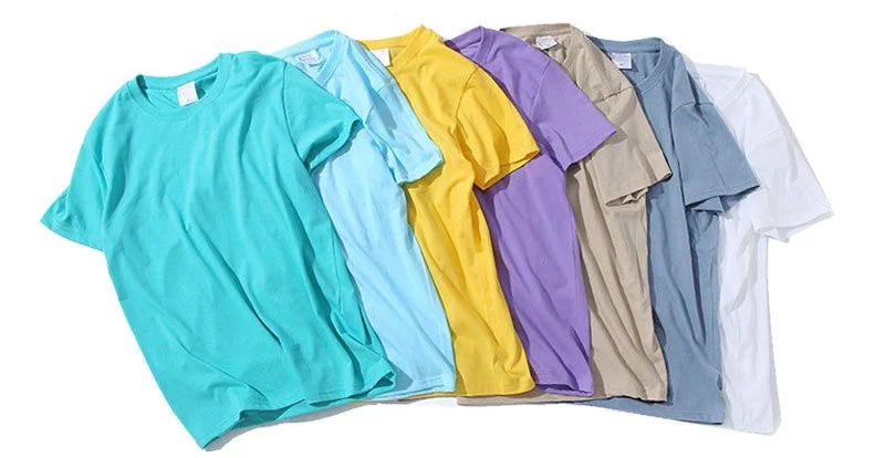 100% Cotton T-shirt Men Women Solid Color O Neck Short-sleeved Tops Summer Korean Loose Half-sleeve T Shirt Unisex M-4XL.