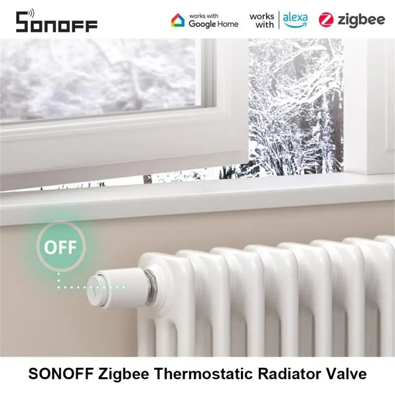 SONOFF Zigbee Thermostatic Radiator Valve TRV-ZB Home Temperature Smart Remote Control Work With Alexa Google ZHA MQTT Ewelink.