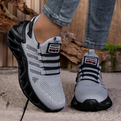 YRZL Unisex Running Shoes Men Women Lightweight Mesh Breathable Comfortable Flat Soft Tennis Shoes Summer Lace-up Sneakers Man