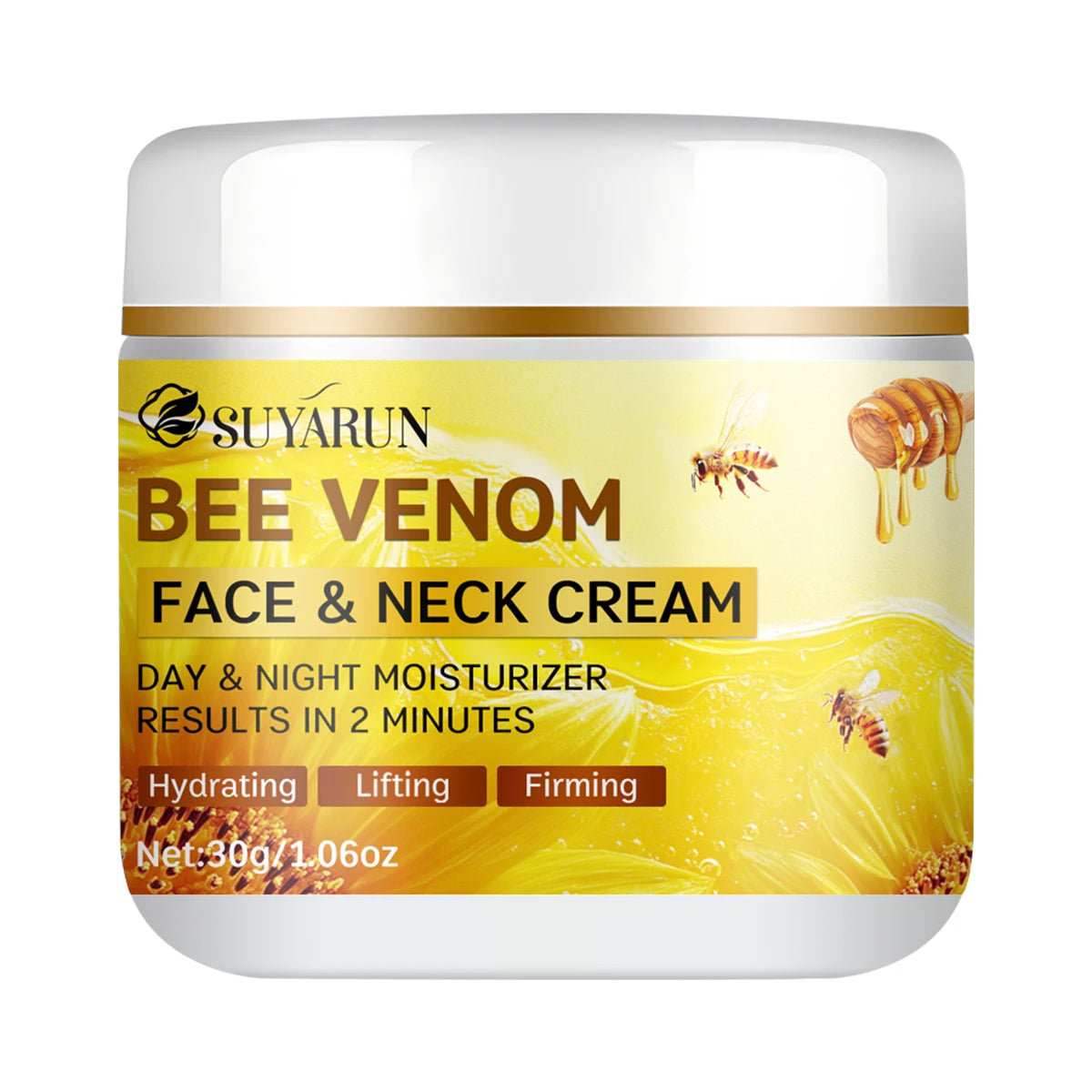 SUYARUN Bee Venom Collagen Anti-Aging Face Cream | Firming Lifting Moisturizer | Wrinkle Reduction | 24H Hydration..
