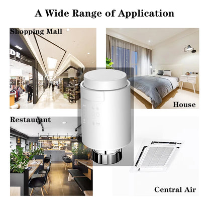 Tuya Smart ZigBee Radiator Actuator TRV Programmable Thermostatic Radiator Valve App Remote Temperature Controller Support Alexa.