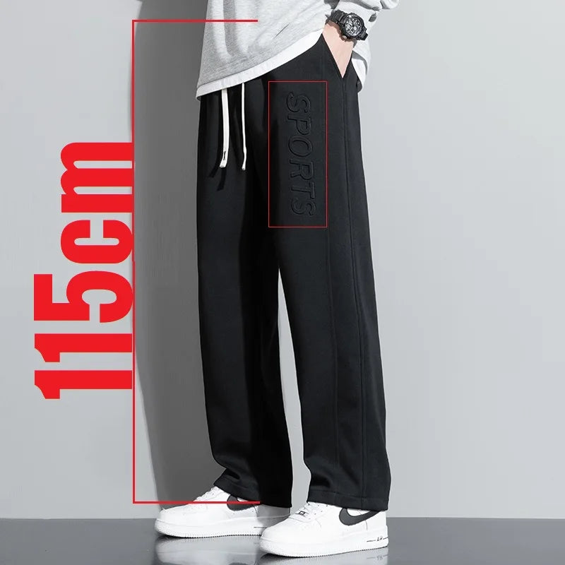 Extra Long leg Length Men's Tall Pants Elastic Waist Sweatpant Male Black Stretch Sport Jogger Trouser 190 Cm 195 107 115 200cm