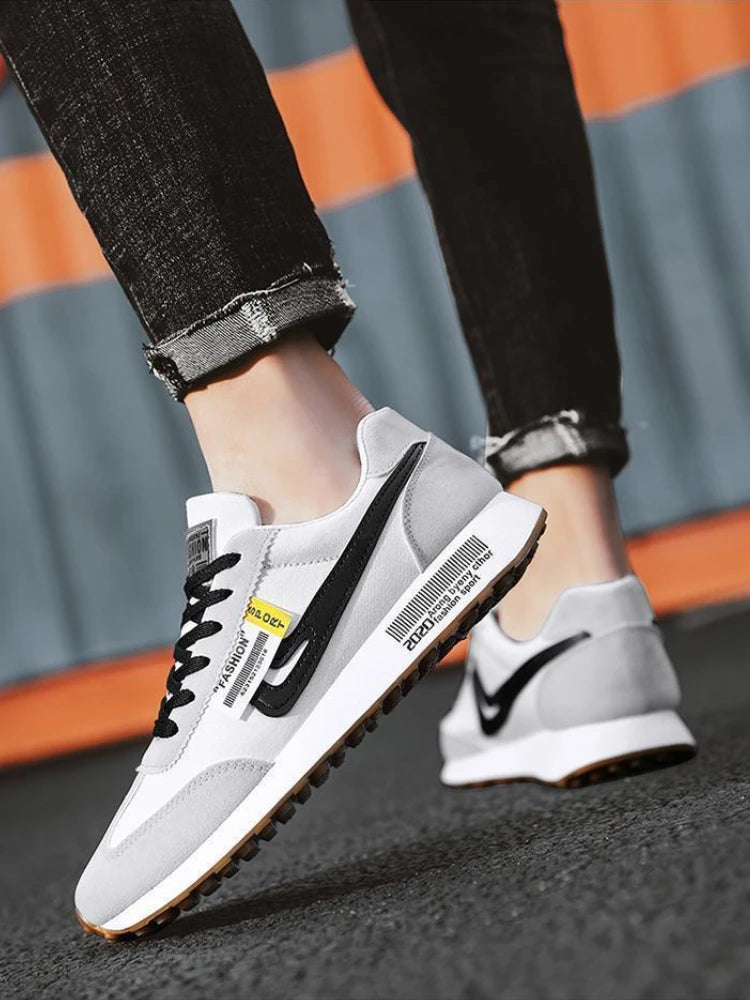 Männer Kausalen Licht Mode Turnschuhe Mann Herbst Neue Spitze-up Wohnungen Im Freien Mesh Atmungsaktive Casual Schuhe Zapatillas De hombre